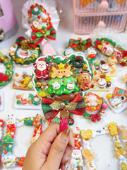 Christmas handheld mirror