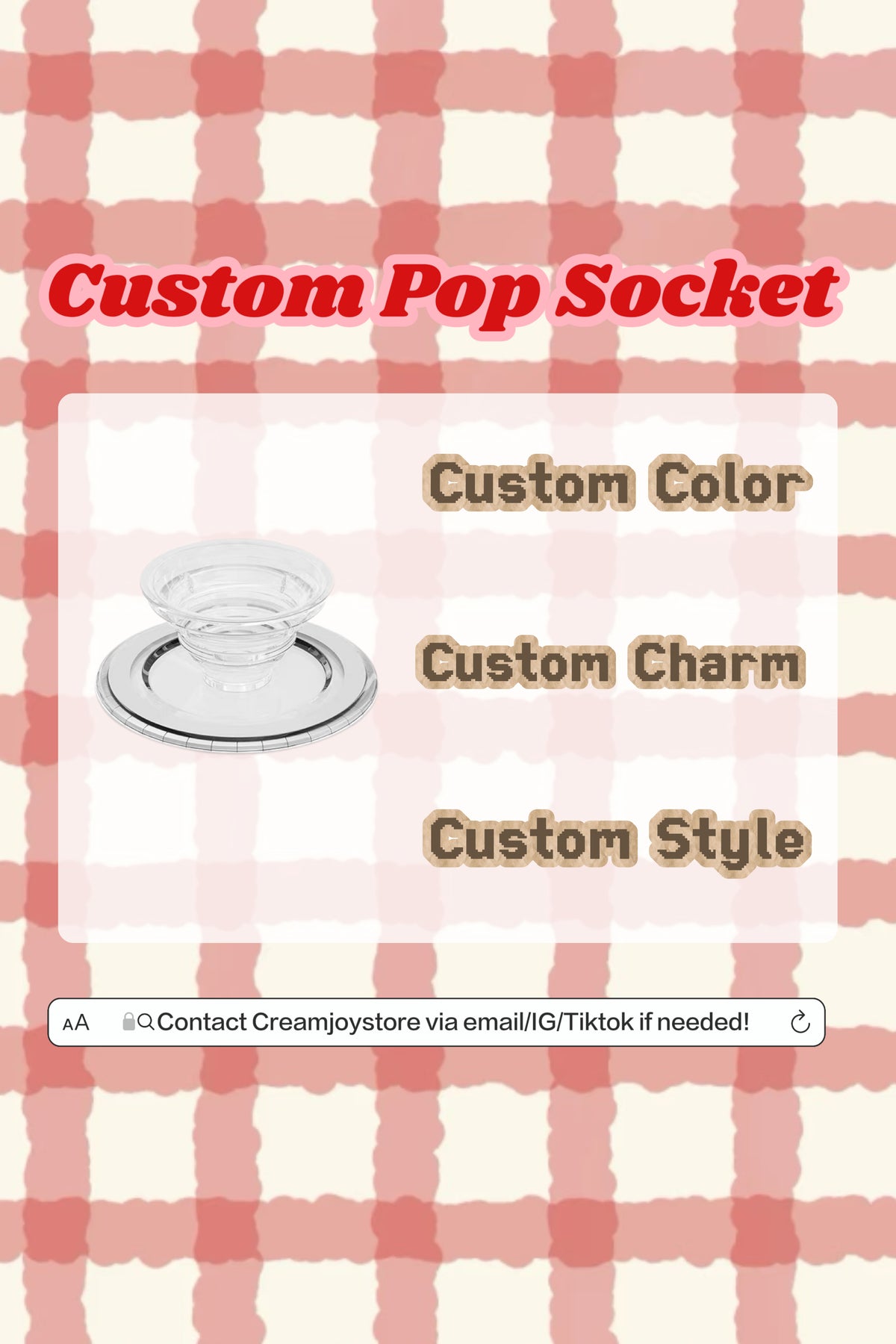Custom Pop Socket