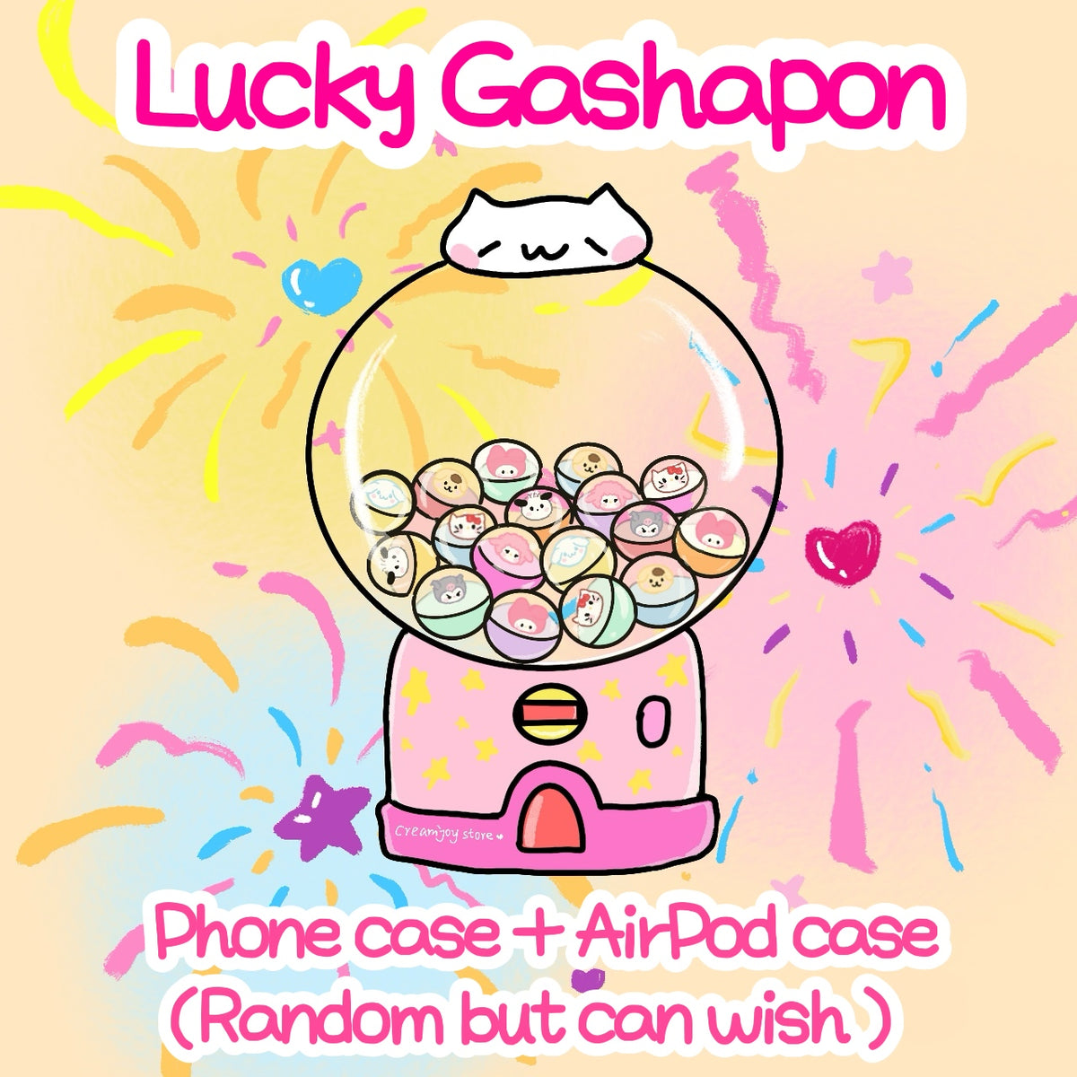 Lucky bag - Phone case + Airpod case (can wish color or character)